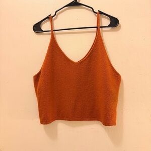 Code x Mode Orange Knit Crop Top